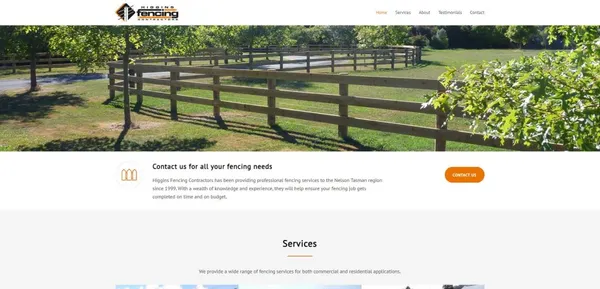 Higgins Fencing website