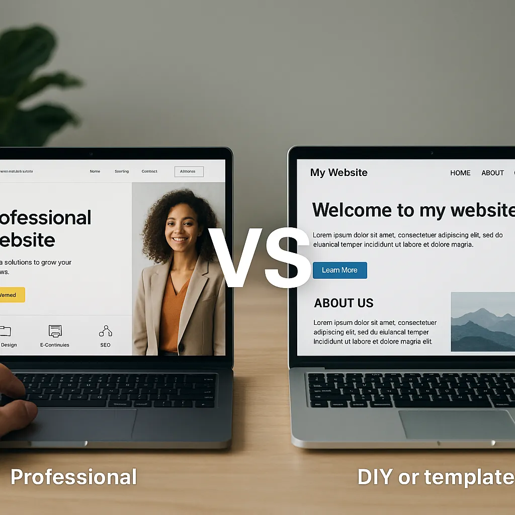 Illustration representing a professionally created website